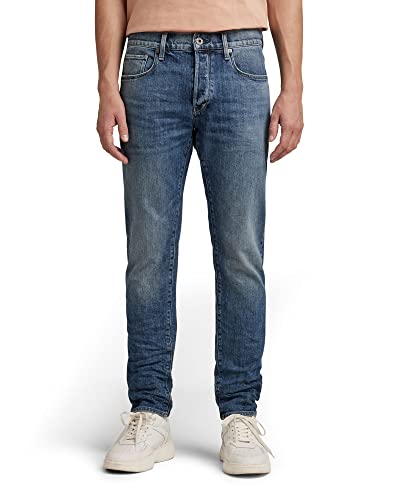 G-Star Raw 3301 Slim Fit Jeans, Vaqueros Para Hombre, Azul Faded Santorini 51001-C911-C767 , 27w 32l G-Star Raw 3301 Slim Fit Jeans, Vaqueros Para Hombre, Azul Faded Santorini 51001-C911-C767 , 27w 32l