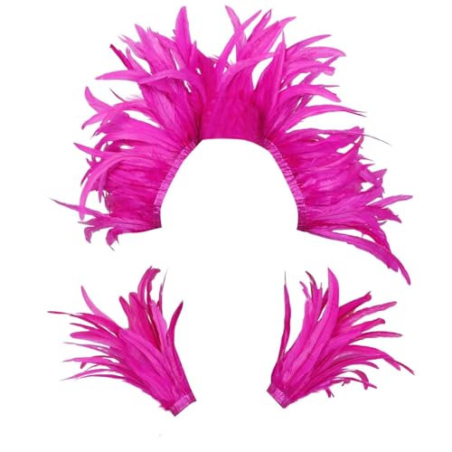 Générique Épaules Femme Plumes Extravagantes Épaules Carnaval Brésilien Épaulesx Cabaret Spectacle Épaulesx Soirée Masquée Costume Danse Samba Robe Déguisement Fête Accessoire Théâtre