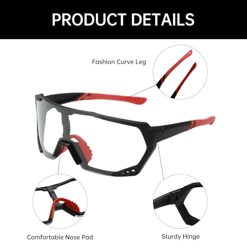 YAMEIZE Cycling Photochromic Sunglasses Glasses for - Men Women UV400 Protection Fishing Glasses Cycling Running Climbing Hiking - Image 4