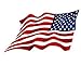 REVERSE Waving American Flag Sticker