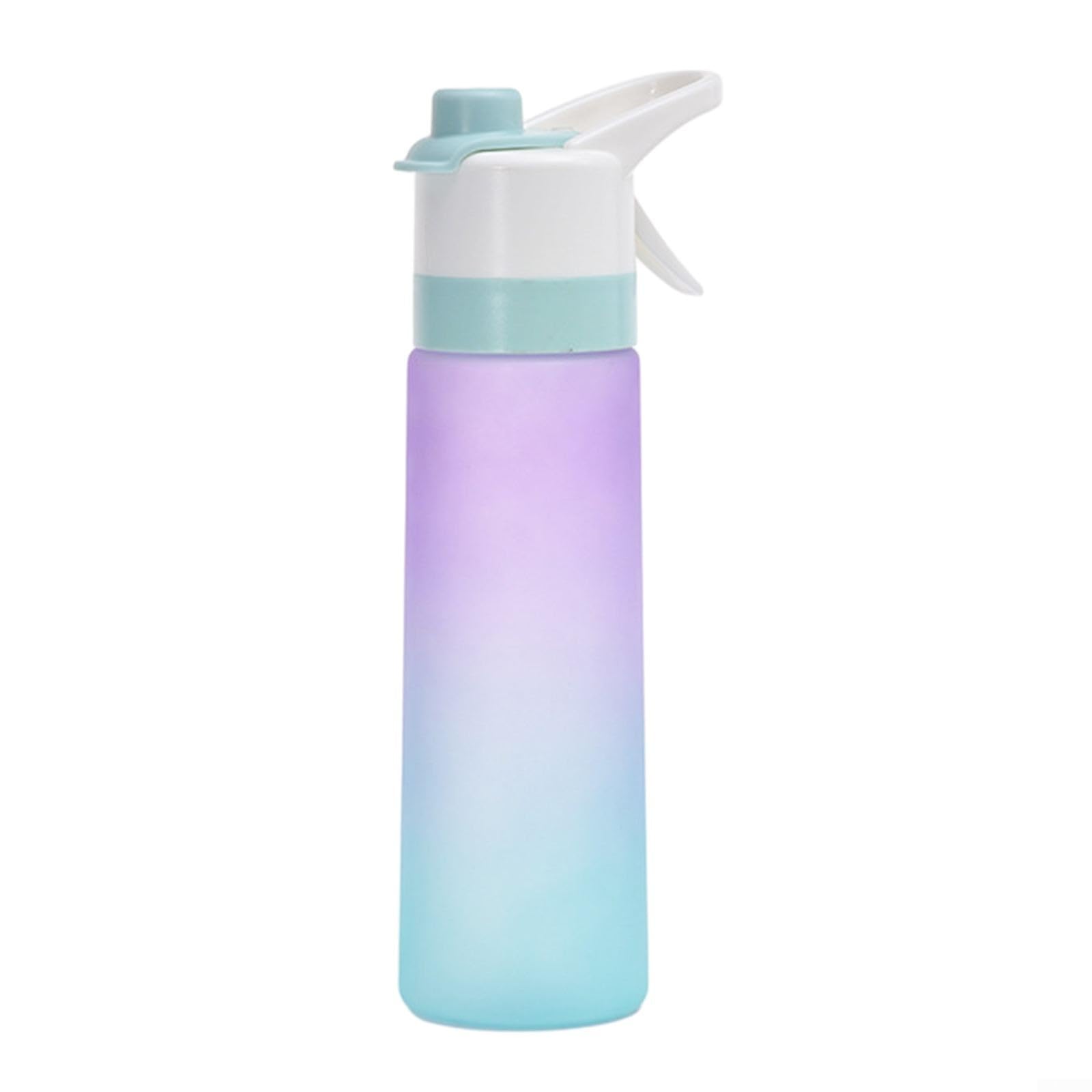 Portable 700ml Spray Water Bottle with Flip Mouth Design and Straw Leak Proof for Outdoor Sports and Travel (Purple)