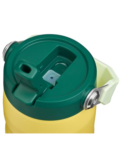 Image of STANLEY IceFlow Flip Straw 2.0 Water Bottle 16 oz | Built-In Straw with Larger Opening | Lightweight and Leak Resistant | Insulated Stainless Steel | BPA-Free | Daffodil Emerald