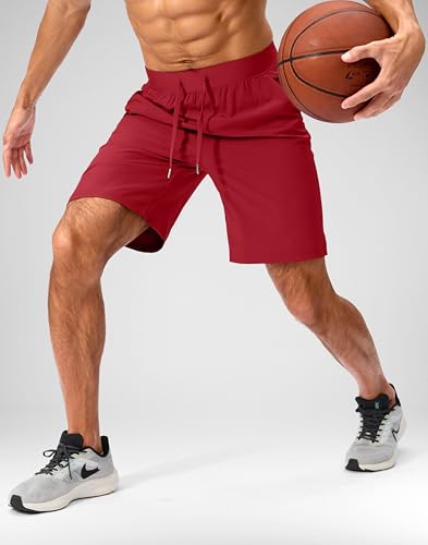 Image of Soothfeel Men's Running Shorts with Zipper Pockets 9 inch / 7 inch / 5 inch Quick Dry Eight Basketball Gym Workout Athletic Shorts