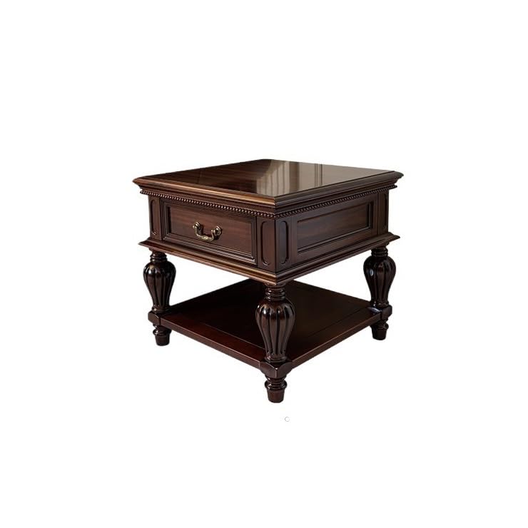 eexbz Sofa Home Wooden Corner Table Retro Sofa Side Table Square Table Living Room Side Cabinet Sofas for Living Room