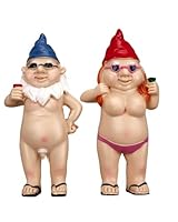 2er Figuren Kunstharz Zwerge Gartendeko, Gartenzwerge für Außen, Garten Deko Gartenstatuen für Draußen, Geschenke für Männer Frauen, Lustig Gartenfiguren für Balkon Wohnzimmer Rasen Office Deko