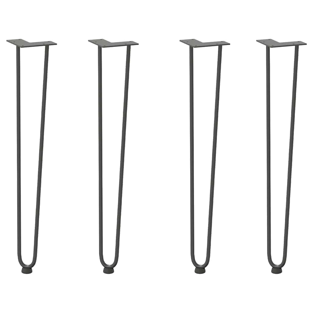 vidaXL Patas de Horquilla para Consolas para Consolas 4 Unidades Antracita 72 cm Acero Macizo