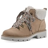WHITE MOUNTAIN Women's Gloving Faux Fur Hiker Bootie, Beachwood/Suede, 8.5 M