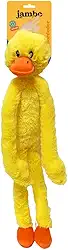 JAMBO PET Pelucia Para Pet Perninha longa Pato Com Apito Interno Divertido Textura Macia Feito Em Poliéster e Algodão