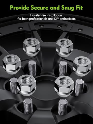 Image of AUTOPTIM M10x1.25 Open End Lug Nuts - 16 Pcs Chrome Lugnuts for ATV Wheel