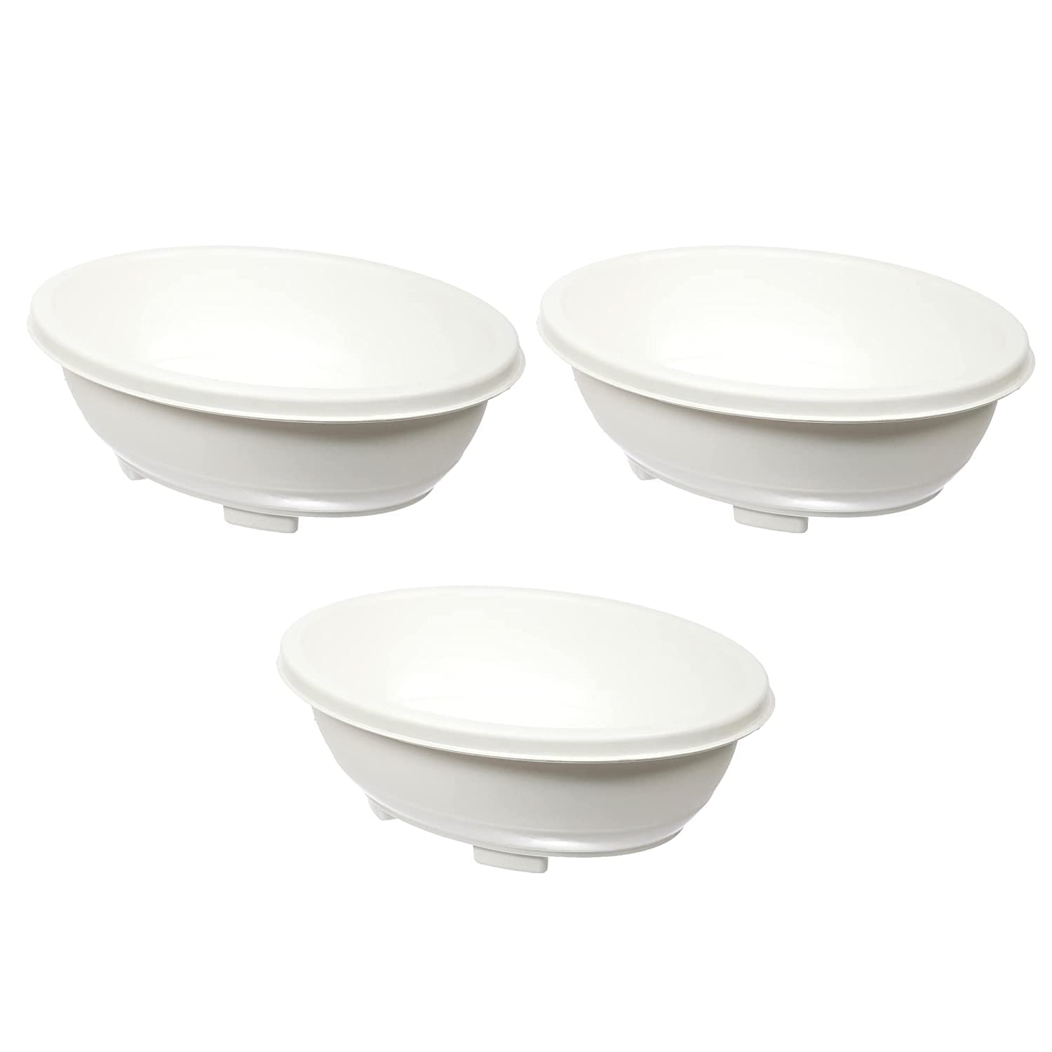 VARSHNEY Plastic Flower Pots for Balcony and Room | Set of 3 | 12 Inches | Oval Flower Pot for Outdoor/Indoor Plants | Planter for Balcony/Patio/Garden Decoration | Home Decor Gamla (White) (B0C43C1N1S) Amazon Price History, Amazon Price Tracker