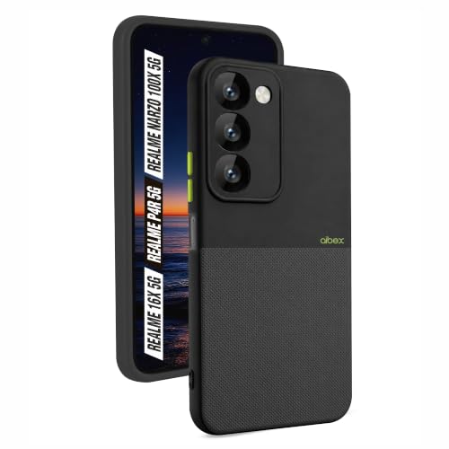 Image of AIBEX Premium Back Cover Case Compatible for Realme 16X 5G / Realme P4R 5G / Realme Narzo 100X 5G | Scratch & Drop Tested Shockproof Matte Texture Case with Soft Microfibre Lining Slim Fit