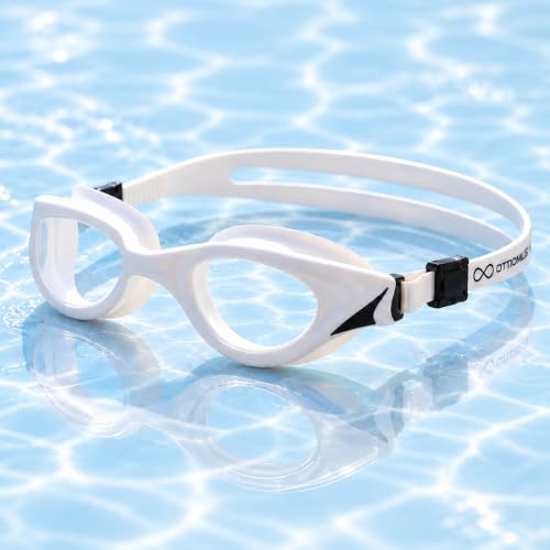 Otionus Swim Goggles for Adult Swimming Goggles Anti Fog UV No Leakage Wide View Clear Vision for Unisex Men Women Clear Lens