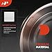 A-Premium 10.78 in (273.9 mm) Rear Brake Drums Set Compatible with Select Jeep Models - Wrangler 1990-1995/1997-2006, Cherokee 1990-2000, Comanche 1990-1992, TJ 1997-2006, Wagoneer 1990, 2 Pcs