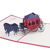 carruajes de caballos de ocasion Cuenta con caballo y carruaje 3D, diseño de trabajo artesanal de papel.