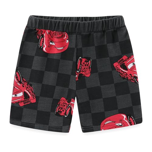 Image of Disney Cars Lightning McQueen Boys 4 Piece Mix and Match T-shirts and Shorts Set for Big Kid