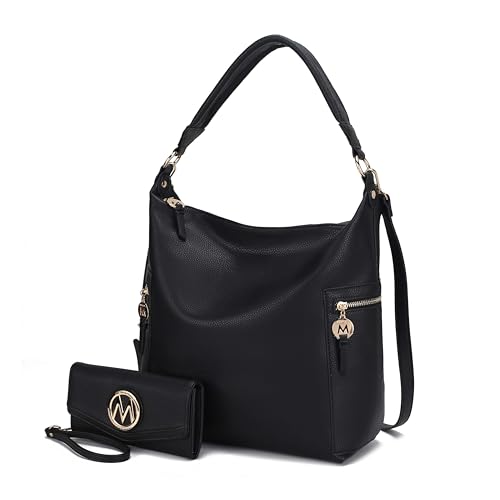 Image of MKF Collection Hobo Bag & Wristlet Wallet for Women, Vegan Leather Shoulder Handbag Messenger Purse Bag by Mia K