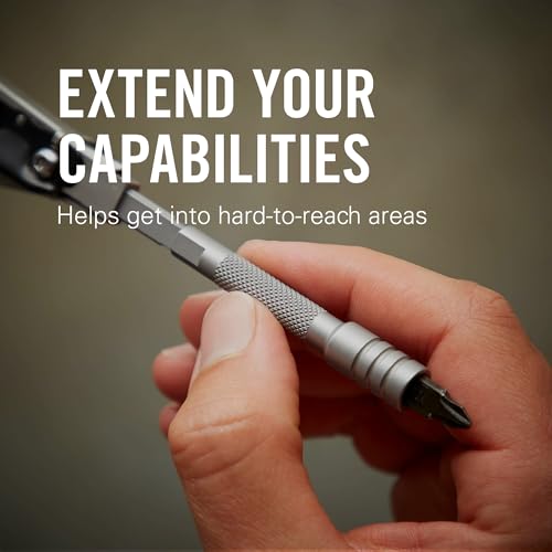 Leatherman Bit Verlängerung - 8,26 cm-Verlängerung für Leatherman Bits und Standard-Sechskant-Bits - Silber