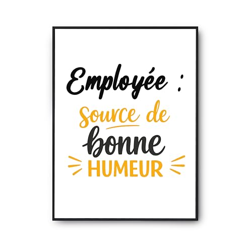 Cadeau humour anniversaire : Affiche Employee poster citation pour collègue de travail
