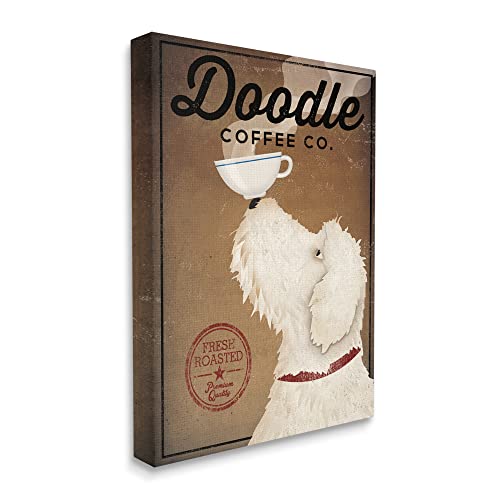 Image of Vintage Coffee Dog Diner Sign, 16 x 20 Inch Canvas Wall Art