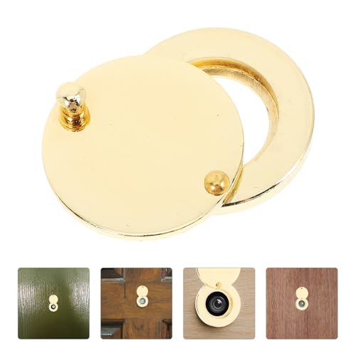 2pcs 16mm Mirilla de Cobre con Tapa de Privacidad, Protector Giratorio para Ojo de Puerta para Hogar, Hotel, Apartamento miniatura 7