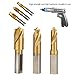 3Pcs Weld Cutter Drill Bit 1/4in 5/16in 3/8in HSS Cobalt Spot Weld Drill Bit Set Kit Weld Cutter Cutting Spot Welding Drill Bits Spotweld Removal Tool to Separate Spot Welded Panels