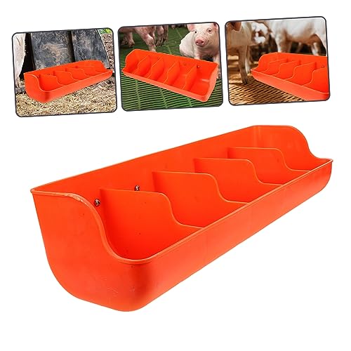 Mangeoire murale pour porcelets à multi-compartiments orange en plastique durable