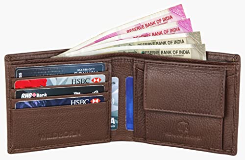 Image of WildHorn Rfid Protected Leather Wallet For Men, Walnut