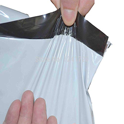 Image of 14X16 Inch Plain temper proof courier bag pod 60 micron with document pouch (Pack of 50)