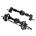 Dilwe RC Front Axle Rear Axle Set, 146MM/5.75inch CNC Aluminum Front and Rear Axle Set for MN98 D90 D91 D99 MN99S 1:12, 2 Colors RC Upgrades Accessories Part(Black)