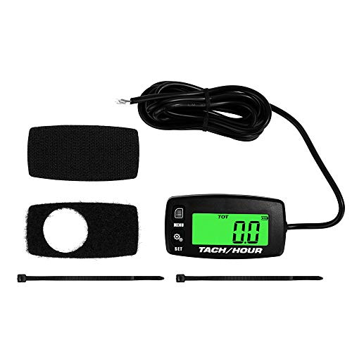 Lightweight Portable Backlit LCD Digital Tach Hour Meter Tachometer Waterproof 2/4 Stroke Engine Motorcycle Gauge Accessories