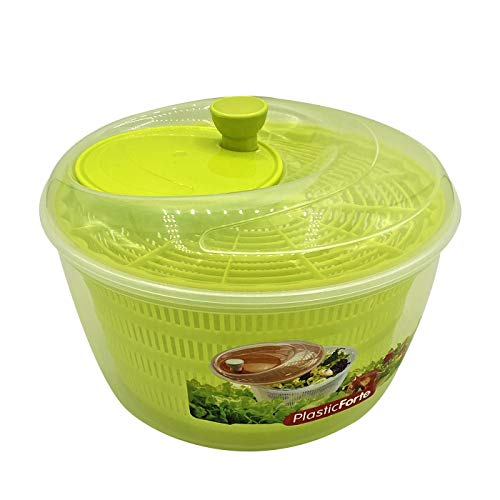 ZCENTER Centrifugador de Ensalada Escurridor de Ensalada de plástico (4 L, fácil de Girar para Lavar y secar Verduras)