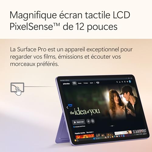 Microsoft Surface Pro | Copilot+ PC | Ecran Tactile LCD 12” | Snapdragon® X Plus | 16Go RAM | Stockage 512Go | Dernier Modèle | Violet