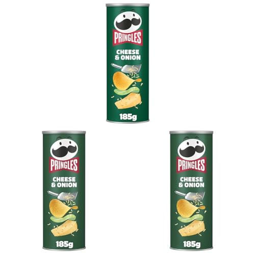 Pringles Cheese & Onion 185g (Paquete de 3)