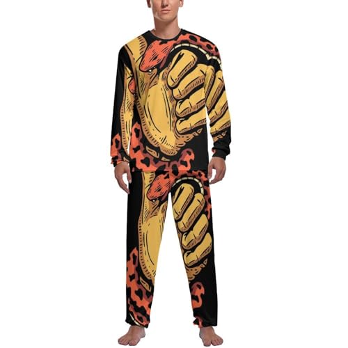 Pijama homme haut et bas : ensemble de pyjama manche longue et pantalon pour nuit