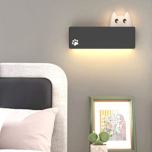 Cat Light Lámpara de Pared Infantil LED 9W de Metal Mate rectangular para Cabecera de Dormitorio 5