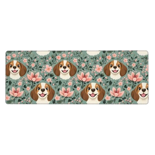 Tapis de souris grand format bords cousus et base caoutchouc antidérapante