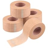 Sparadrap Médical Rouleau 4 Pièces, Ruban Micropore 2,5cm x 9,14m Couleur Chair Bande Microporeuse Respirante Hypoallergénique pour Pansements, Nose Tapes Extensions de Cils Sport
