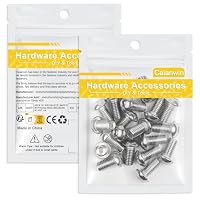 Caianwin-M8 x 20mm 20Pcs Linsenkopfschrauben Innensechskant 304 Edelstahl – Ansicht 6