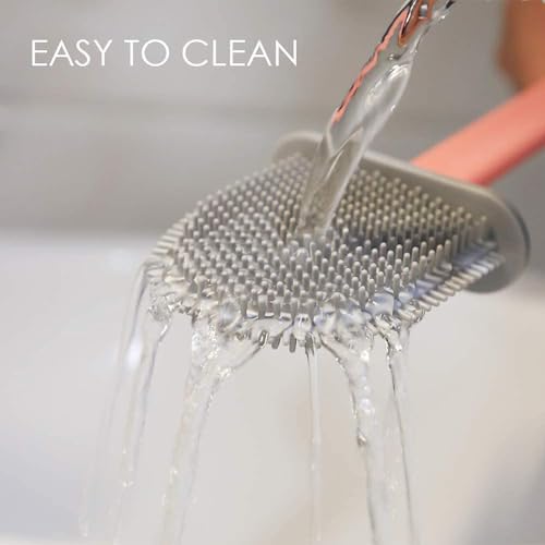 Image of Zapsol Silicone Toilet Cleaning Brush with Holder Stand, White