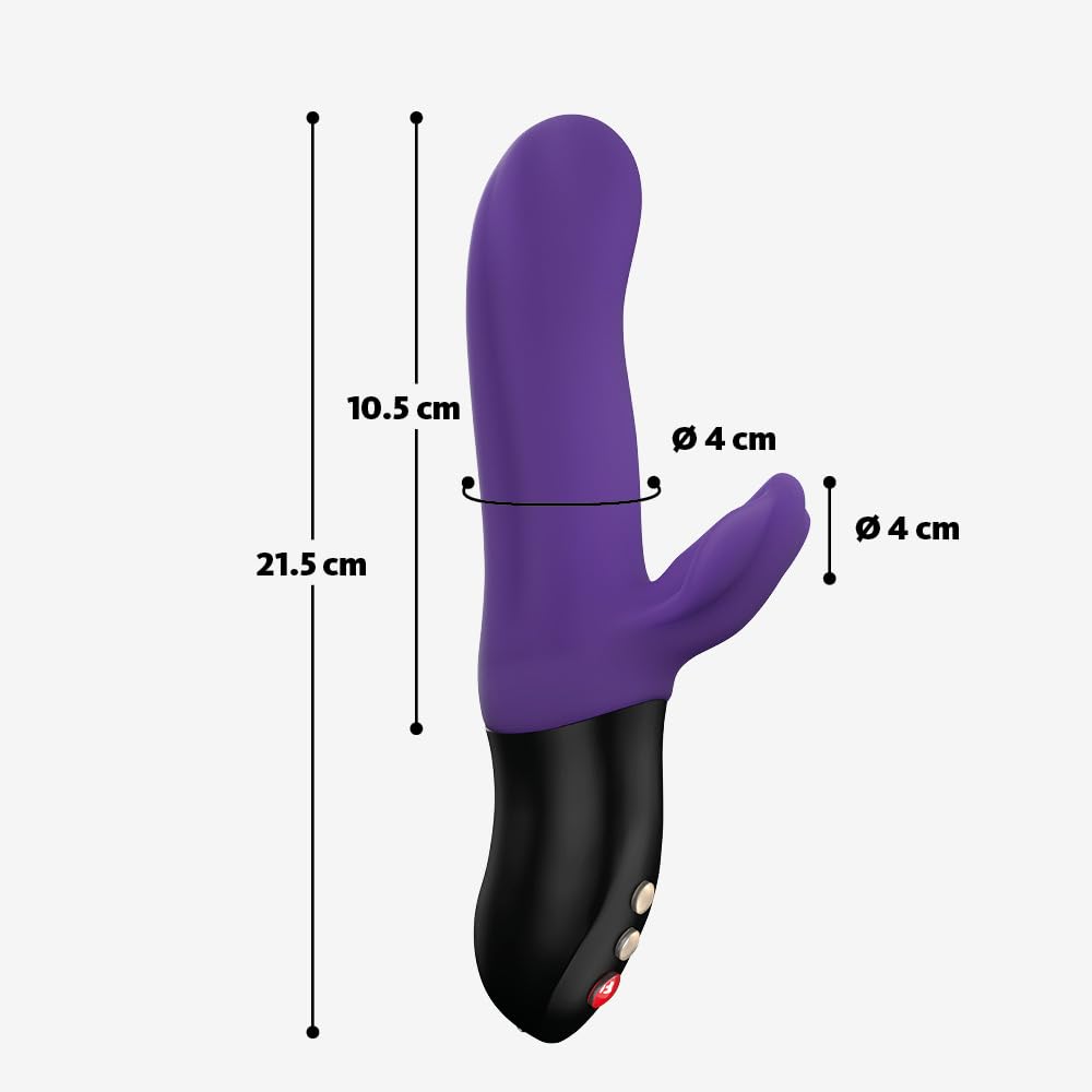 Fun Factory BI STRONIC FUSION - Vibratore urti | Sex toy rabbit punto G clitoride | Vibratori donna sesso realistico | Silicone | Viola
