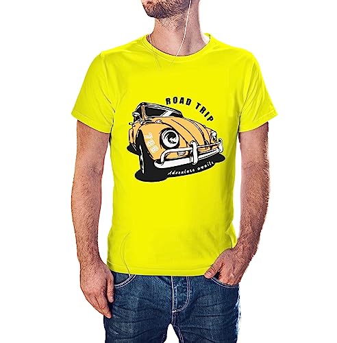 Image of Road Trip CAR 100% Cotton Round Neck Graphic Printed T Shirt for Men Women,Travel t Shirt,Adventure t Shirt