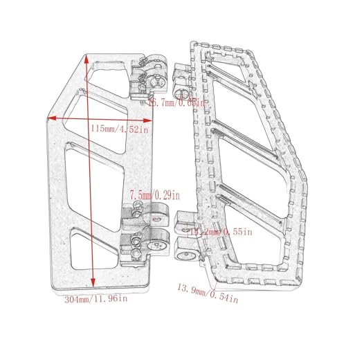 Pédales de moto de type plateforme large pour un remplacement standard de qualité - 7
