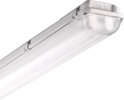 Trilux Feuchtraum-Wannenleuchte T26 2X58W Pris Oleveon 258 E, Plastik, Weiß, 48 x 13 x 8 cm