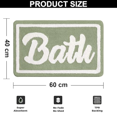 Image of Luxe Home Super Soft Canada Bath Bath Mat Non-Slip Machine Washable Bathroom Mat for Home, Bedroom and Living Room (40x60 cm) - Pack of 1