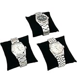 FindingKing 3 Black Velvet Watch & Bracelet Pillow Jewelry Displays