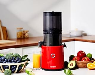 Hurom H300 Hurom Slow Juicer, Automatic System, Easy Clean Filter, Easy to Use, Juicer, BPA Free, Detox Juices, Red