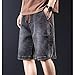ITHAFE Casual Baggy Jeans Men y2k Jean Cargo Shorts Vintage Denim Shorts Wide Leg Jorts Fashion Grunge Clothes Streetwear (Black,3X-Large)