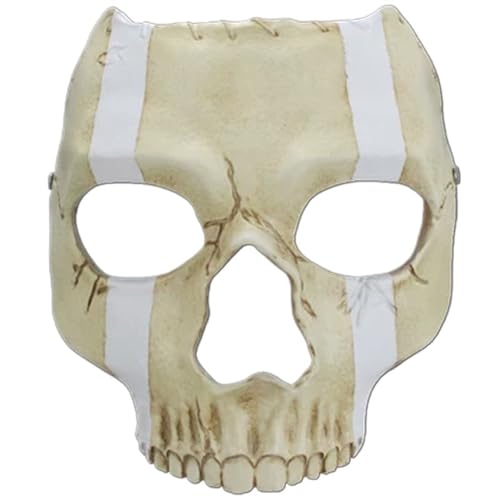 2023 Call of Duty Warzone Mask Halloween Horror Role Call of Duty Skeleton Ghost Mask (Color : White, Size : One size)