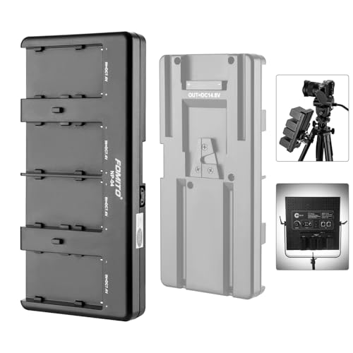 Placa de batería v-mount para iluminar rodajes en exteriores e interiores