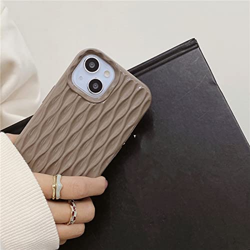 Coque de luxe marron pour iPhone 13 et 14 Pro Max au style géométrique - 5